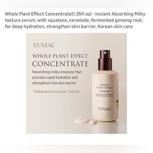 Yunjac whole plant effect concentrate new never opened nourishing milky ampoule